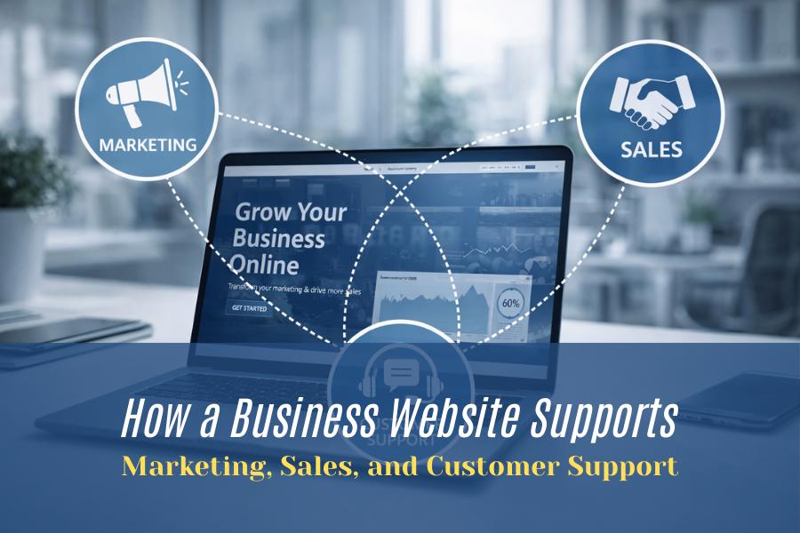 How a Business Website Supports Marketing, Sales, and Customer Support